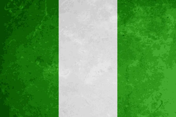 Bella bandiera design della Nigeria . — Vettoriale Stock