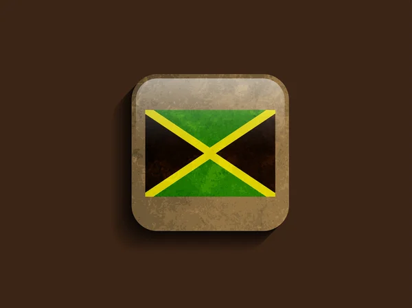 Projeto bonito bandeira da Jamaica . — Vetor de Stock