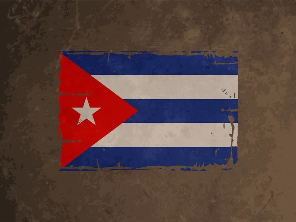 Projeto bonito bandeira de Cuba — Vetor de Stock