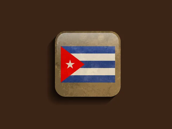 Projeto bonito bandeira de Cuba — Vetor de Stock