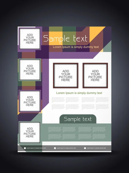 Presentation av eleganta flygblad eller täcka formgivningsmall. — Stock vektor
