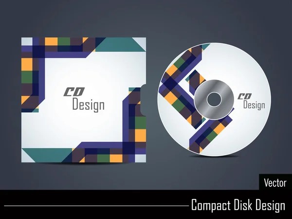 Präsentation eines eleganten, bunten CD-Cover-Designs. — Stockvektor