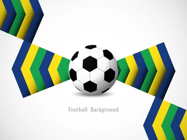 巴西颜色主题足球背景. — 图库矢量图片