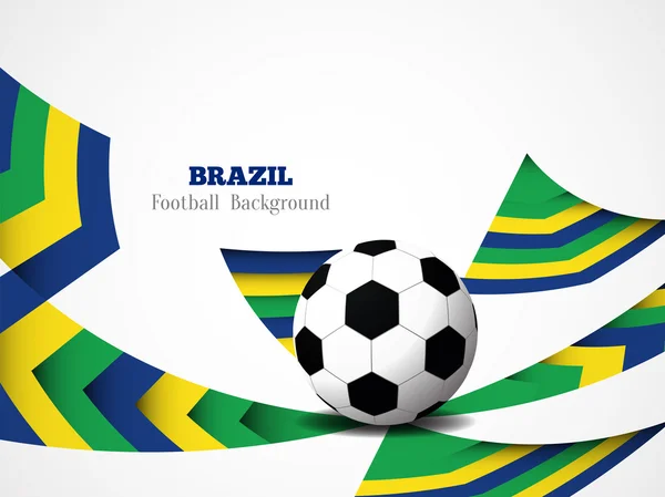 Football background with Brazil colors — Stock Vector