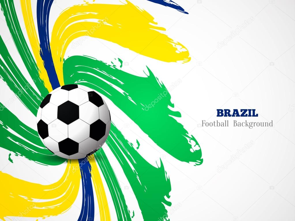 football background with Brazil colors