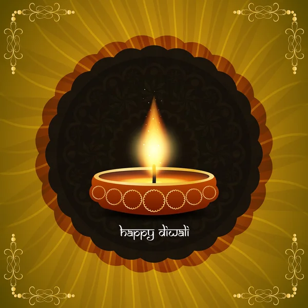 Religious card design for Diwali festival — Stock Vector