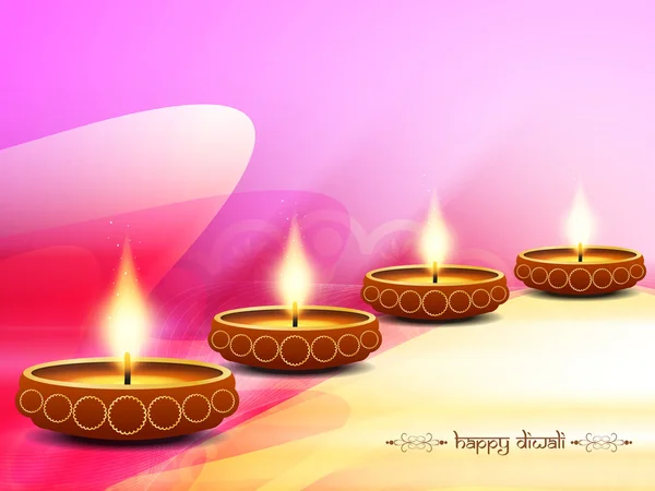 Design de carte religieuse pour le festival Diwali — Image vectorielle