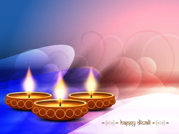 Design de carte religieuse pour le festival Diwali — Image vectorielle