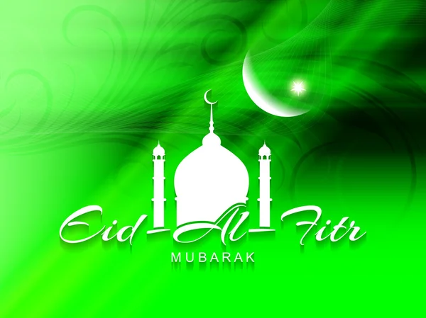 Creative Eid AiFitr Mubarak background design. — Stock Vector