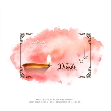 Mutlu Diwali festivali kutlama çerçeve tasarım vektörü