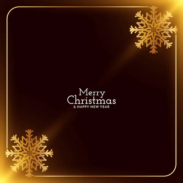 Joyeux Noël Festival Brillant Flocons Neige Fond Design Vecteur — Image vectorielle