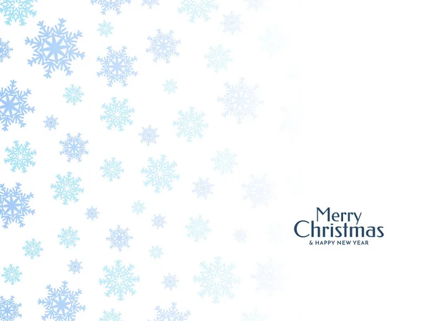 Vrolijk Kerstfeest Zacht Blauw Sneeuwvlokken Achtergrond Ontwerp Vector — Stockvector