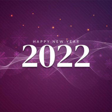 Mutlu yıllar 2022 şık, dalgalı arka plan vektörü