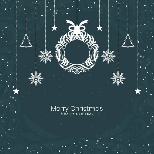 Merry Christmas Festival Celebration Greeting Background Design Vector — Stock Vector