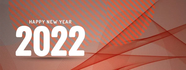 Bonne Année 2022 Moderne Design Bannière Décorative Vecteur — Image vectorielle