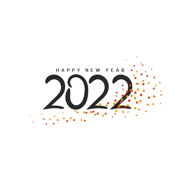 Mooi Gelukkig Nieuwjaar 2022 Begroeting Achtergrond Vector — Stockvector