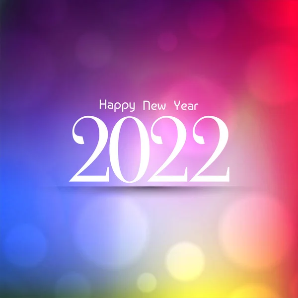 Felice Anno Nuovo 2022 Celebrazione Saluto Sfondo Vettore — Vettoriale Stock