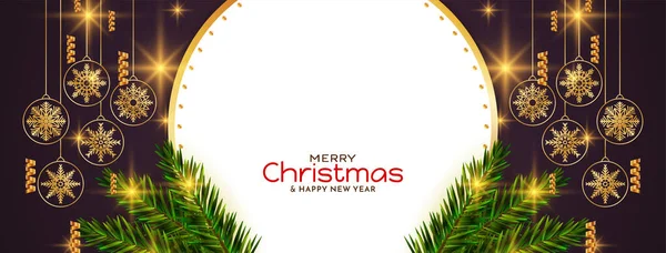 Merry Christmas Celebration Festival Modern Banner Vector — Stock Vector