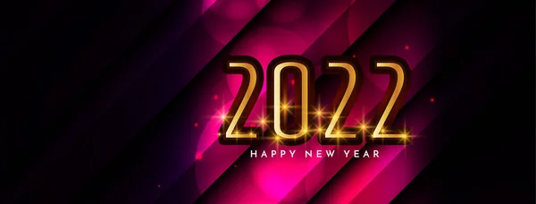 Feliz Año Nuevo 2022 Moderno Diseño Banner Elegante Vector — Vector de stock