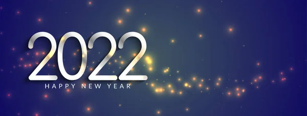 Feliz Ano Novo 2022 Brilhante Vetor Design Banner Brilho Texto —  Vetores de Stock