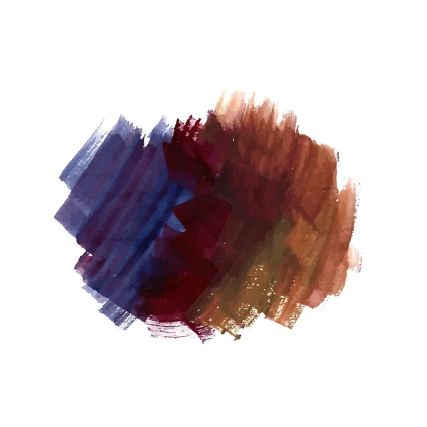 Aquarelle Coup Pinceau Décoratif Vecteur Conception Colorée — Image vectorielle