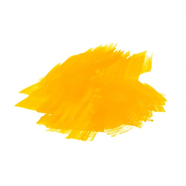 Watercolor Brush Stroke Bright Yellow Design Vector — Stockvektor