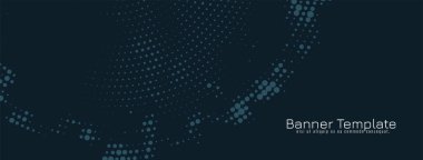 Modern yumuşak mavi yarım ton tasarımı koyu pankart tasarımı vektörü