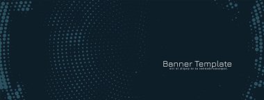 Modern yumuşak mavi yarım ton tasarımı koyu pankart tasarımı vektörü