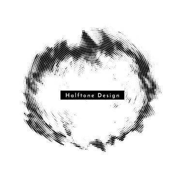 Modern dairesel haltone tasarımı dekoratif arkaplan vektörü