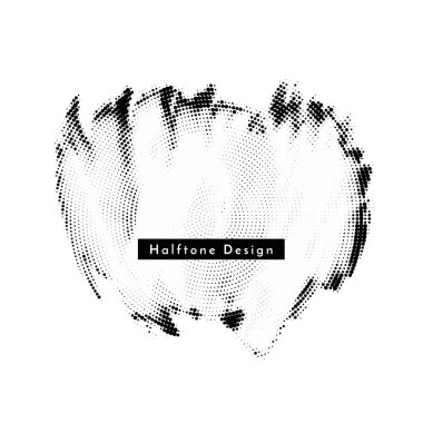 Modern dairesel haltone zarif tasarım izole vektörü