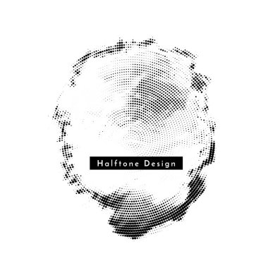 Modern dairesel haltone tasarım arkaplan vektörü