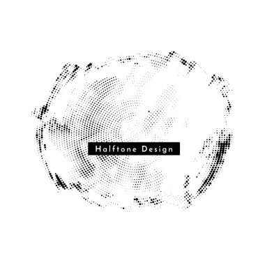 Modern dairesel haltone zarif tasarım izole vektörü