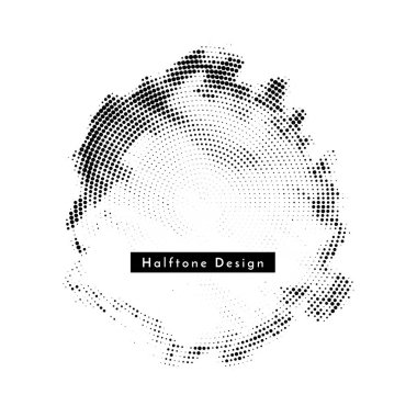 Modern dairesel haltone tasarımı dekoratif arkaplan vektörü