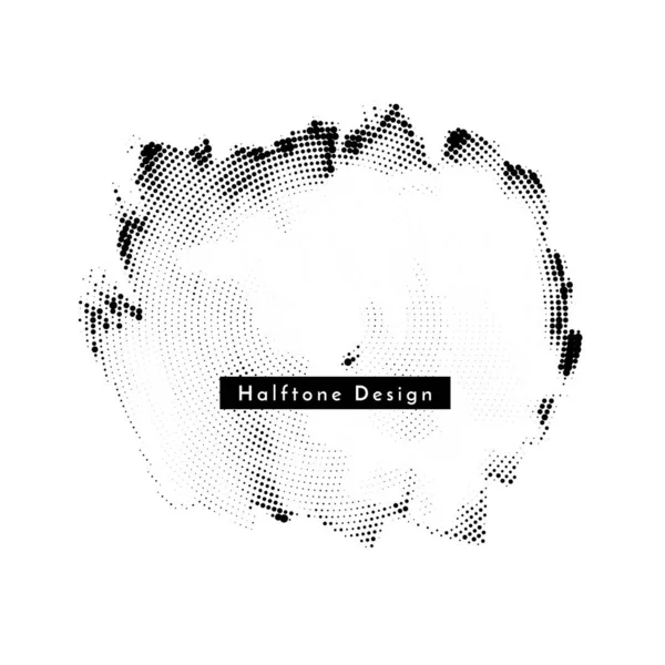 Soyut dairesel haltone tasarım arkaplan vektörü