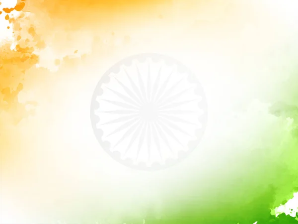 Tema Bandera India Día República Acuarela Textura Fondo Decorativo Vector — Archivo Imágenes Vectoriales