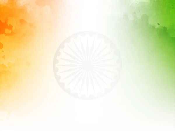 Tricolor Indisk Flagga Tema Republic Dag Akvarell Konsistens Bakgrund Vektor — Stock vektor