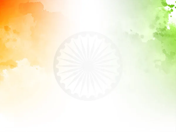 Indian Flag Theme Republic Day Celebration Watercolor Texture Background Vector —  Vetores de Stock