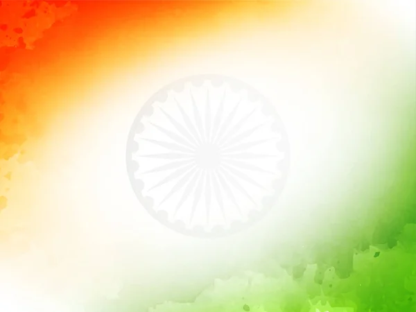 Hindistan Bayrağı Temalı Cumhuriyet Günü Suluboya Dokusu Vatansever Arka Plan — Stok Vektör