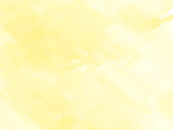 Modern Soft Yellow Watercolor Texture Beautiful Background Vector — Vetor de Stock