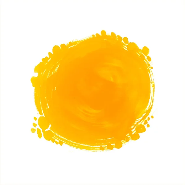Decorative Yellow Watercolor Splash Brush Stroke Design Vector — Stok Vektör