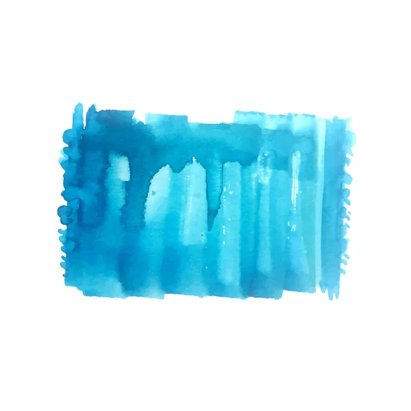Modern Blue Watercolor Splash Brush Stroke Design Vector — Stock Vector