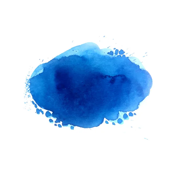 Modern Blue Watercolor Splash Brush Stroke Design Vector — Stok Vektör