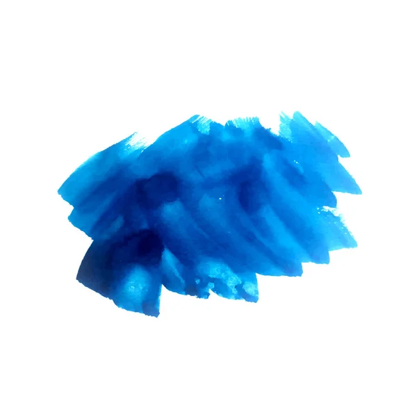 Modern Blue Watercolor Splash Brush Stroke Design Vector — Stock Vector