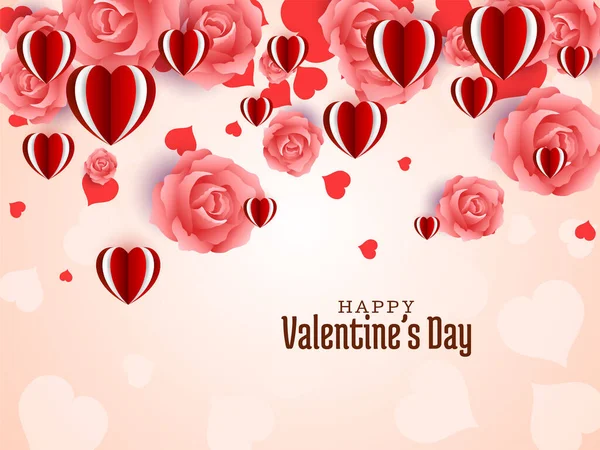 Joyeux Fond Célébration Saint Valentin Avec Vecteur Coeurs — Image vectorielle