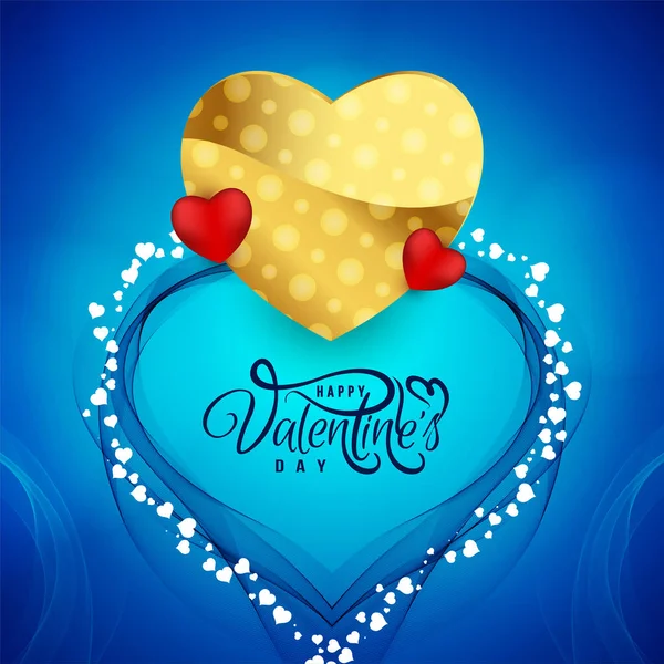 Lovely Happy Valentines Day Celebration Beautiful Background Vector — Stock Vector