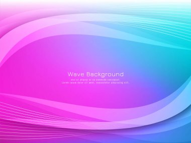 Dekoratif renkli dalga tasarımı arka plan vektörü