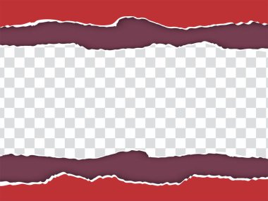 Şeffaf arkaplan vektöründe yırtık kağıt tasarımı