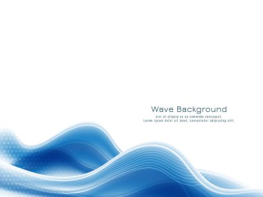 Soyut mavi dalga tasarım arkaplan vektörü
