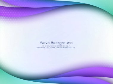 Soyut renkli dalga tasarım arkaplan vektörü