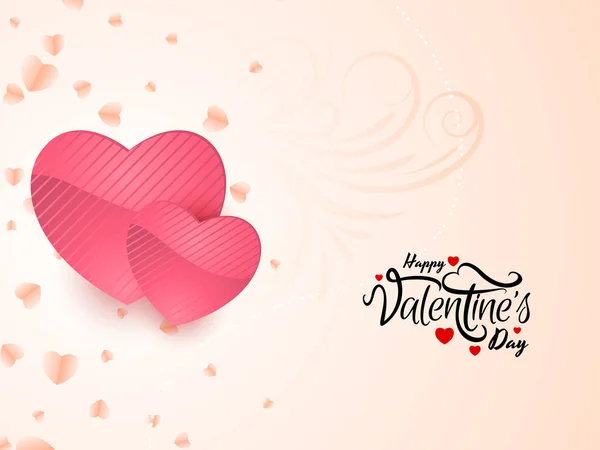 Hermoso Feliz Día San Valentín Saludo Vector Diseño Fondo — Archivo Imágenes Vectoriales